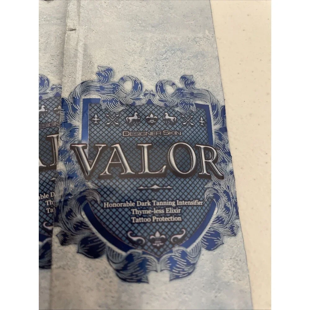 6 Designer Skin Dark, Intensifier Tanning Lotion Packets Valor Mens